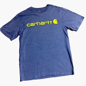 Carhartt T-shirt Men’s Short Sleeve Relaxed Fit Cotton Knit Size Medium Blue